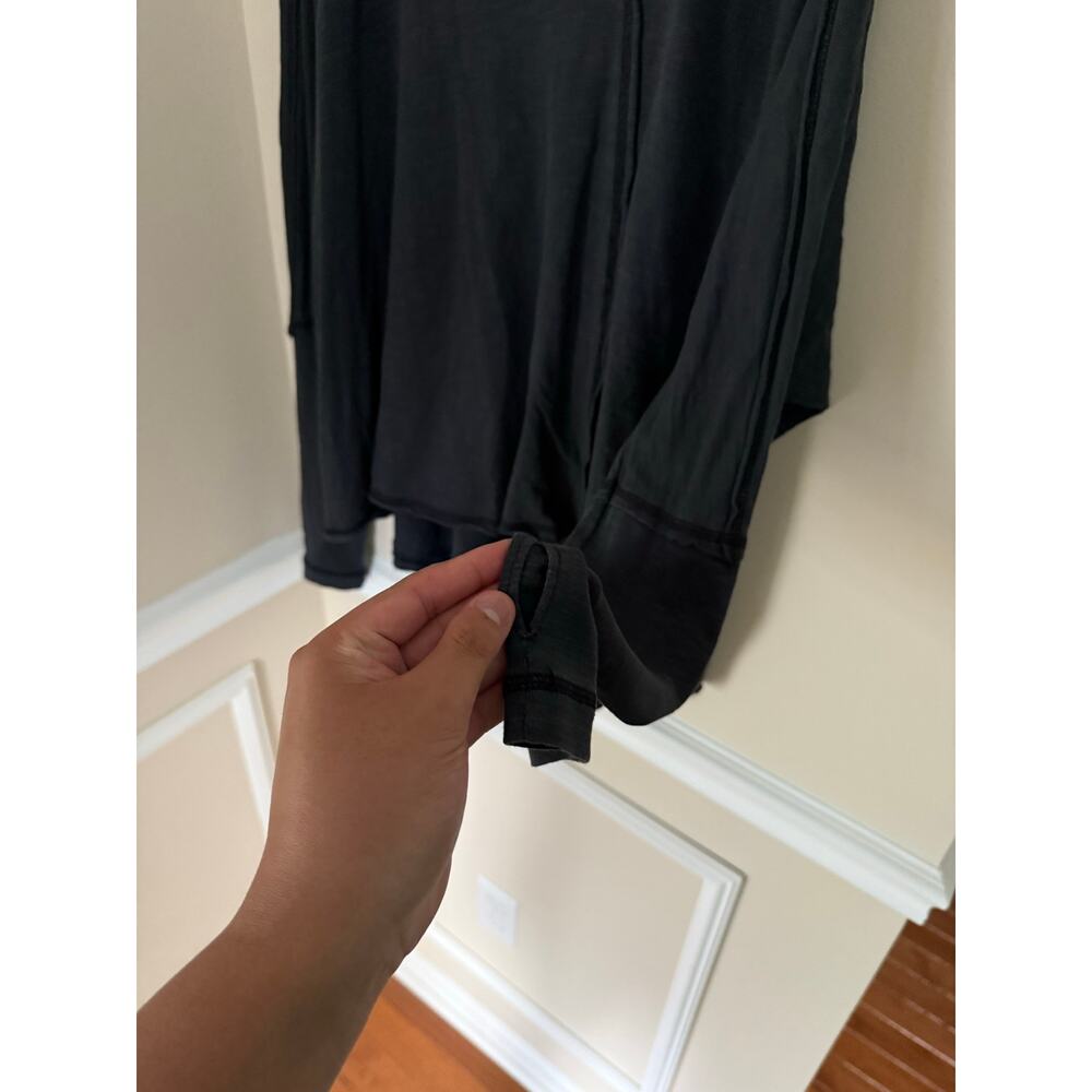 Free People Movement Ten Laps Asymmetric Long Sleeve Cotton Long Sleeve Top- M - Picture 7 of 10